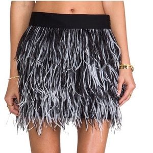 Milly Ostrich Feather Skirt